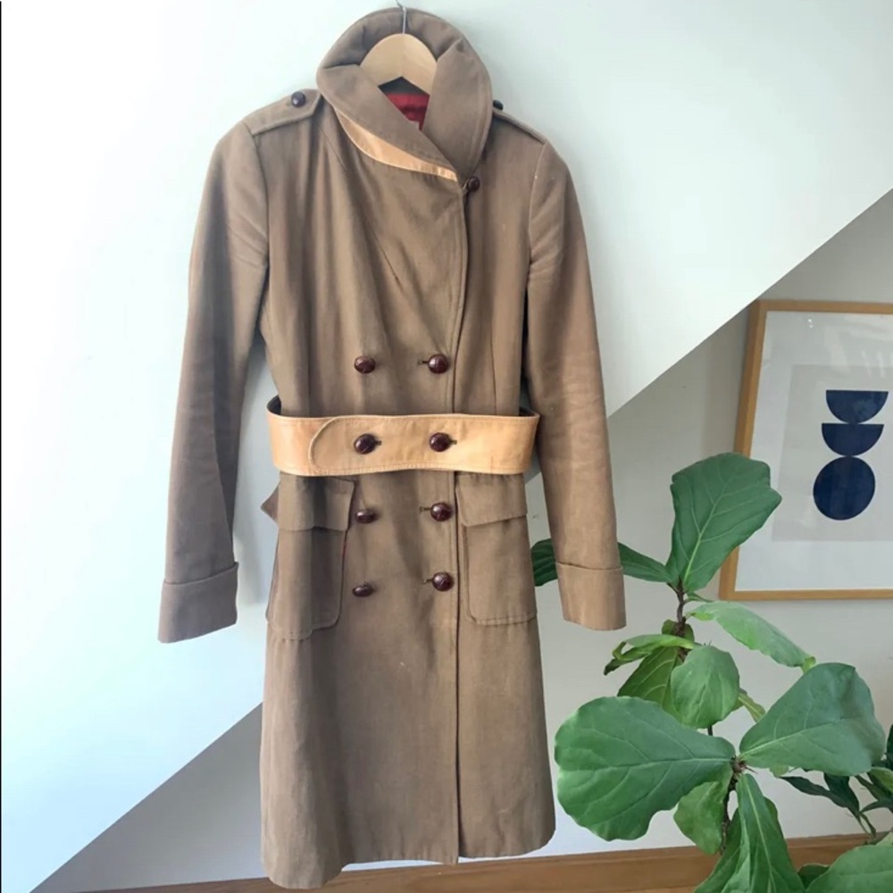 Operations NYC twill and leather jacket